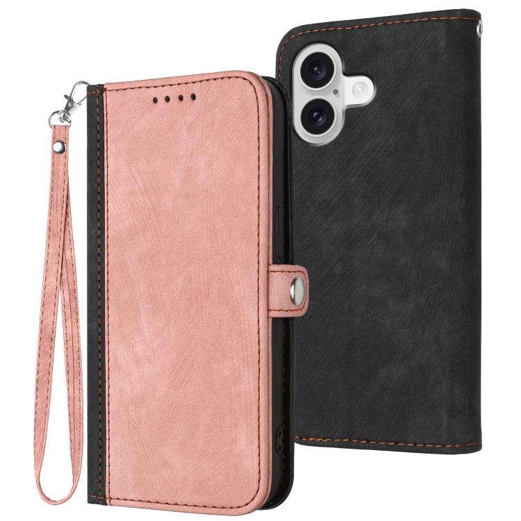 Side Buckle Double Fold Hand Strap Leather Phone Case, For iPhone 17 Pro Max, For iPhone 17 Pro, For iPhone 17, For iPhone 17 Air