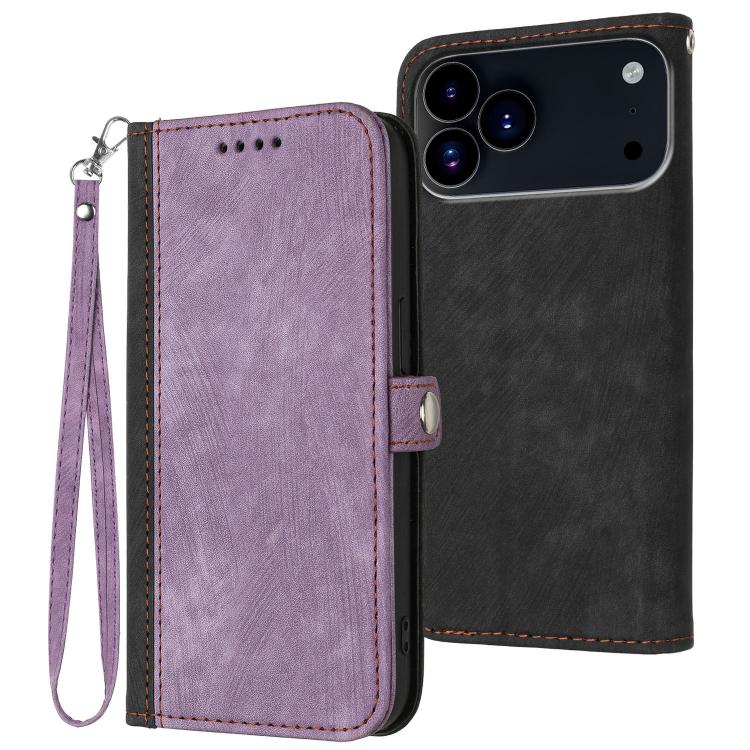 Side Buckle Double Fold Hand Strap Leather Phone Case, For iPhone 17 Pro Max, For iPhone 17 Pro, For iPhone 17, For iPhone 17 Air