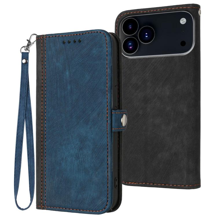 Side Buckle Double Fold Hand Strap Leather Phone Case, For iPhone 17 Pro Max, For iPhone 17 Pro, For iPhone 17, For iPhone 17 Air