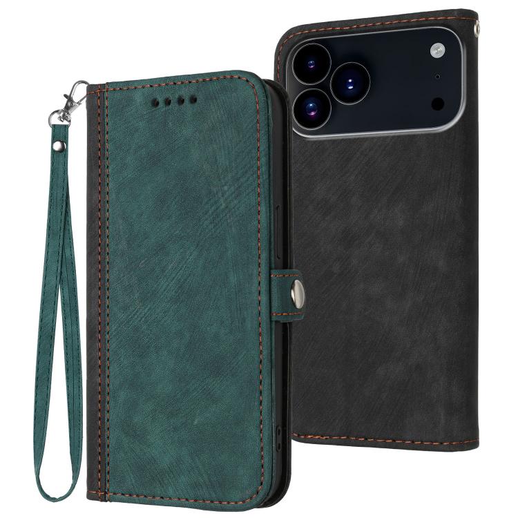 Side Buckle Double Fold Hand Strap Leather Phone Case, For iPhone 17 Pro Max, For iPhone 17 Pro, For iPhone 17, For iPhone 17 Air