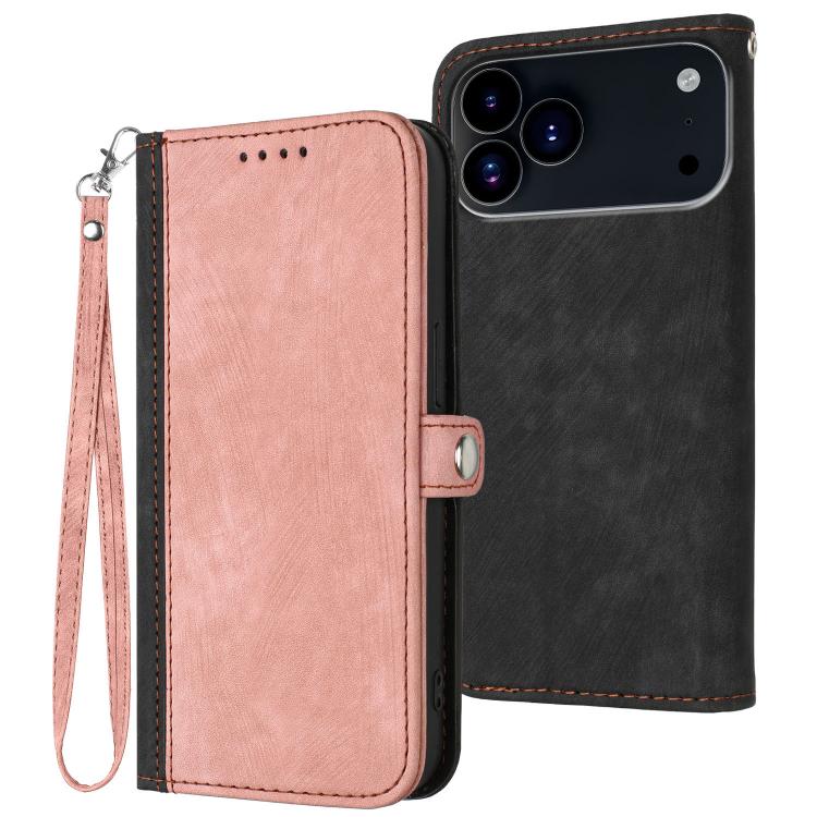 Side Buckle Double Fold Hand Strap Leather Phone Case, For iPhone 17 Pro Max, For iPhone 17 Pro, For iPhone 17, For iPhone 17 Air