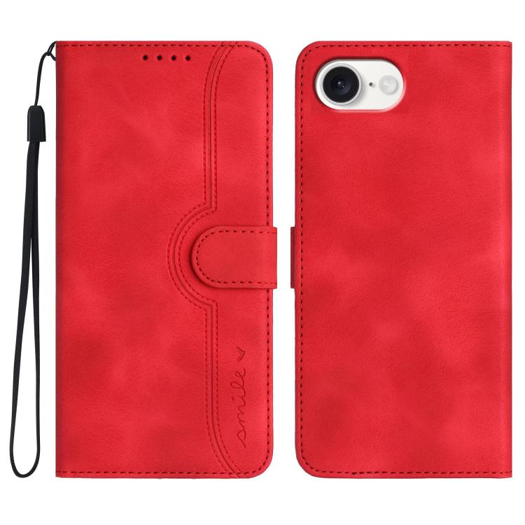Heart Pattern Skin Feel Leather Phone Case, iPhone 16e, For iPhone 16 Pro Max, For iPhone 16 Pro, For iPhone 16 Plus