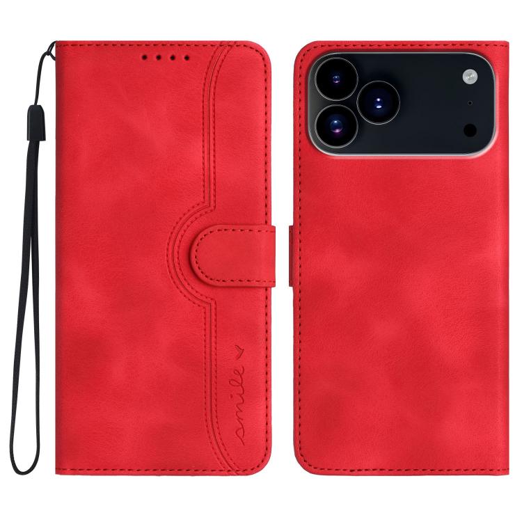 Heart Pattern Skin Feel Leather Phone Case, For iPhone 17 Pro Max, For iPhone 17 Pro, For iPhone 17, For iPhone 17 Air
