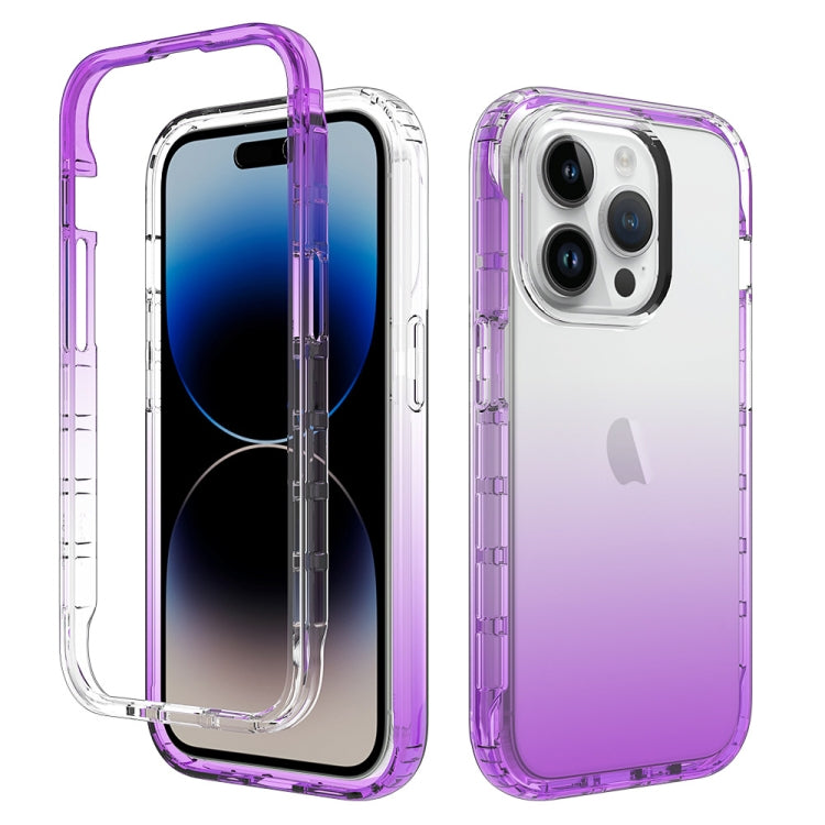 Coque de téléphone antichoc transparente en polycarbonate et TPU dégradé