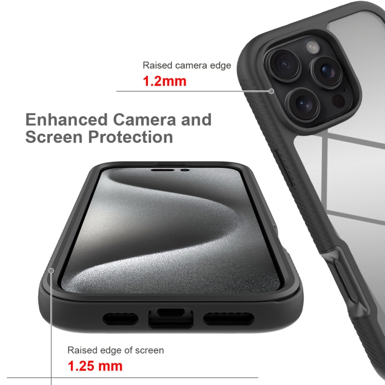 Starry Sky Solid Color Shockproof TPU Clear PC Phone Case, For iPhone 16 Pro Max, For iPhone 16 Pro, For iPhone 16 Plus, For iPhone 16