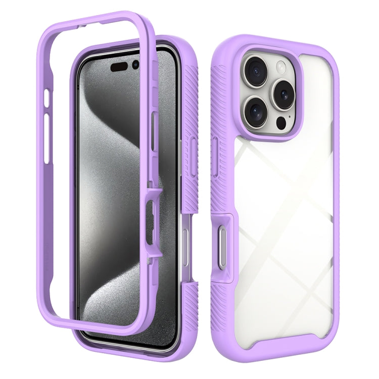 Starry Sky Solid Color Shockproof TPU Clear PC Phone Case, For iPhone 16 Pro Max, For iPhone 16 Pro, For iPhone 16 Plus, For iPhone 16