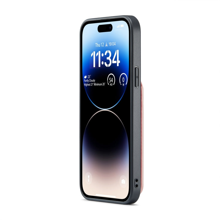 Fierre Shann Crazy Horse Card Holder Back Cover PU Phone Case, For iPhone 15 Pro Max, For iPhone 15 Pro, For iPhone 15 Plus, For iPhone 15