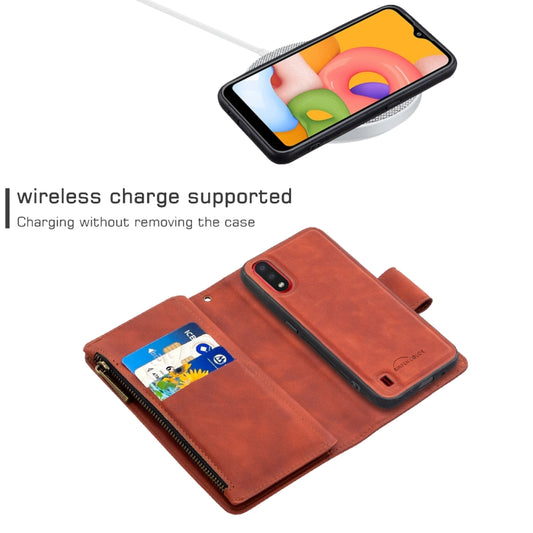 Galaxy A10 horizontal flip case showing interior card slot organization and photo frame