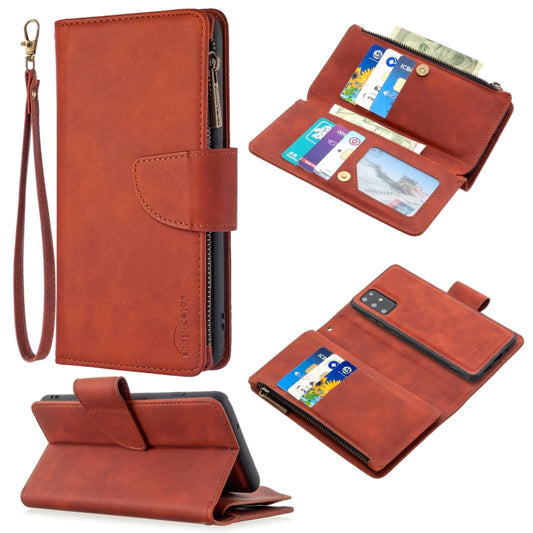 Galaxy S20+ wallet case back view, PU leather with photo frame window and lanyard loop