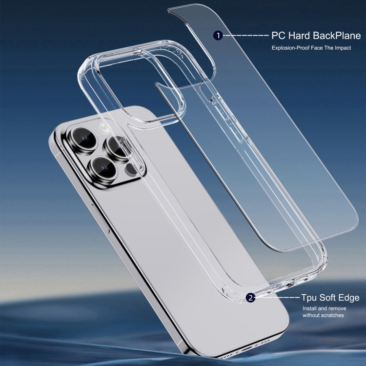iPAKY Hanguang Series Transparent TPU+PC Phone Case, For iPhone 15 Pro Max, For iPhone 15 Pro, For iPhone 15 Plus, For iPhone 15