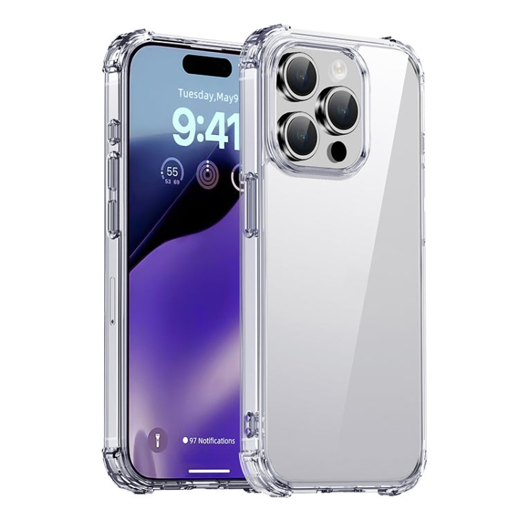 iPAKY Crystal Clear Series Shockproof PC + TPU Protective Phone Case, For iPhone 18 Pro / 17 Pro, For iPhone 18 Pro Max / 17 Pro Max, For iPhone 17e / 16e, For iPhone 16 Plus, For iPhone 16, For iPhone 15 Pro Max, For iPhone 15 Pro, For iPhone 15