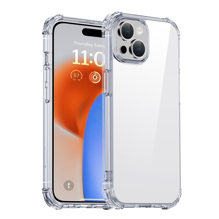 iPAKY Crystal Clear Series Shockproof PC + TPU Protective Phone Case, For iPhone 18 Pro / 17 Pro, For iPhone 18 Pro Max / 17 Pro Max, For iPhone 17e / 16e, For iPhone 16 Plus, For iPhone 16, For iPhone 15 Pro Max, For iPhone 15 Pro, For iPhone 15