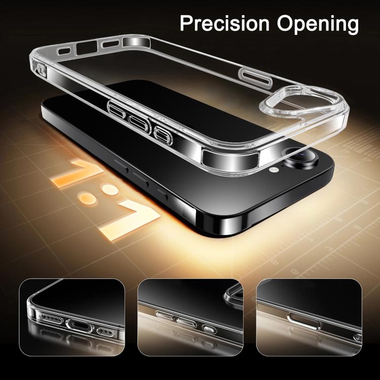 iPAKY Crystal Clear Series Shockproof PC + TPU Protective Phone Case, For iPhone 16e, For iPhone 16 Plus, For iPhone 15 Pro Max, For iPhone 15 Pro, For iPhone 15