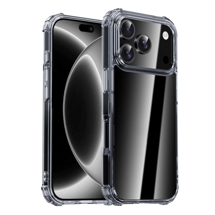 iPAKY Crystal Clear Series Shockproof PC + TPU Protective Phone Case, For iPhone 18 Pro / 17 Pro, For iPhone 18 Pro Max / 17 Pro Max, For iPhone 17e / 16e, For iPhone 16 Plus, For iPhone 16, For iPhone 15 Pro Max, For iPhone 15 Pro, For iPhone 15