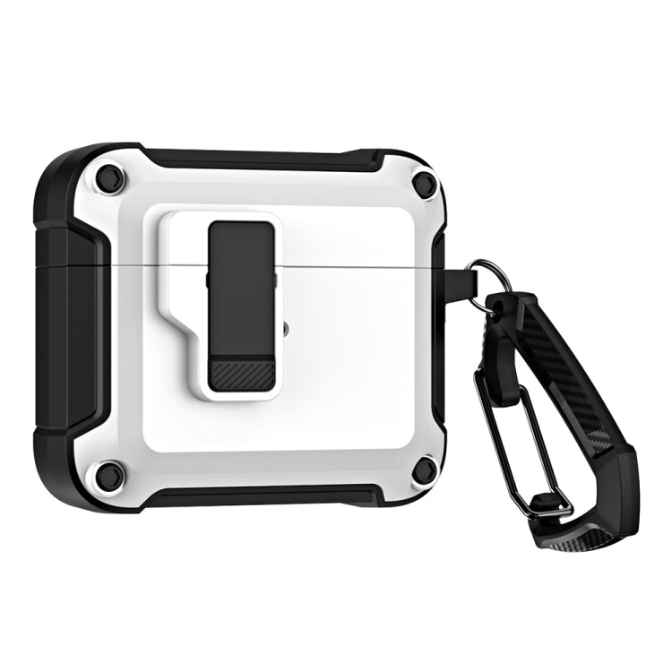 Étui de protection pour écouteurs Bluetooth sans fil en TPU et PC avec verrouillage et crochet, pour AirPods 3