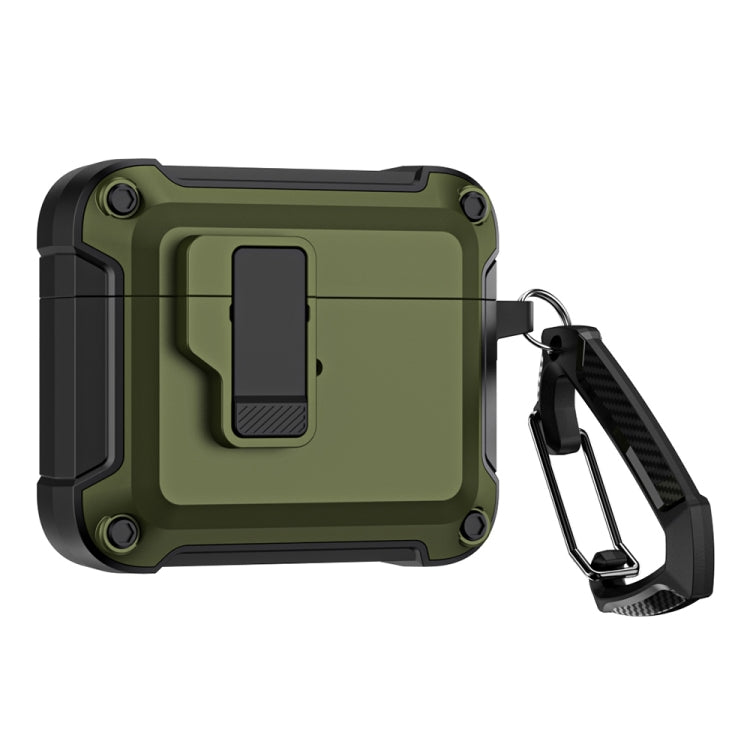 Étui de protection pour écouteurs Bluetooth sans fil en TPU et PC avec verrouillage et crochet, pour AirPods 3