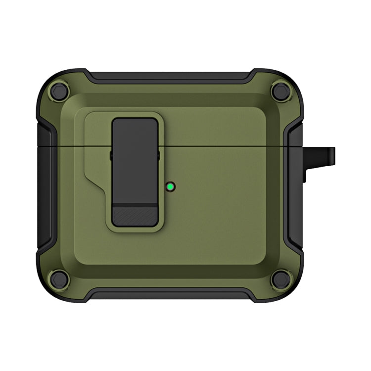 TPU + PC Wireless Bluetooth Earphone Protective Case with Switch Lock & Hook, For AirPods 3