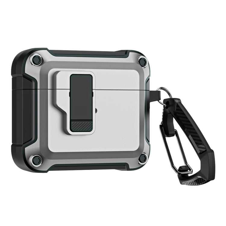 TPU + PC Wireless Bluetooth Earphone Protective Case with Switch Lock & Hook, For AirPods 3