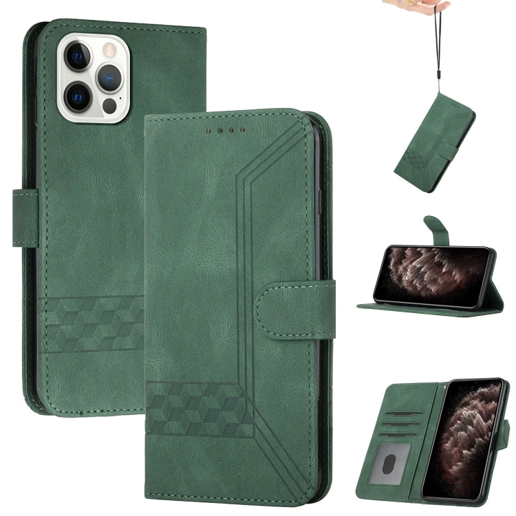 Cubic Skin Feel Flip Leather Phone Case, For iPhone 16, For iPhone 15 Pro Max, For iPhone 15 Pro, For iPhone 15 Plus