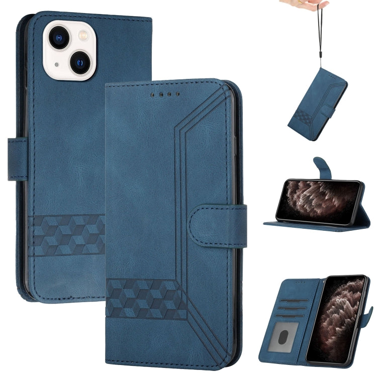 Cubic Skin Feel Flip Leather Phone Case, For iPhone 16, For iPhone 15 Pro Max, For iPhone 15 Pro, For iPhone 15 Plus