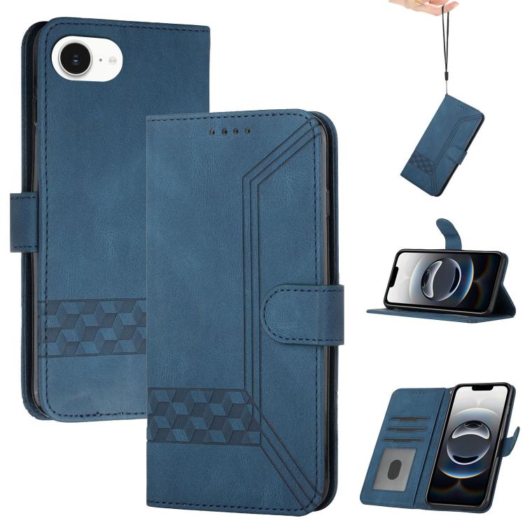 Cubic Skin Feel Flip Leather Phone Case, For iPhone 17 Pro Max, For iPhone 17 Pro, For iPhone 17, For iPhone 17 Air