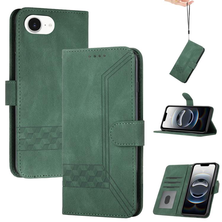 Cubic Skin Feel Flip Leather Phone Case, For iPhone 17 Pro Max, For iPhone 17 Pro, For iPhone 17, For iPhone 17 Air