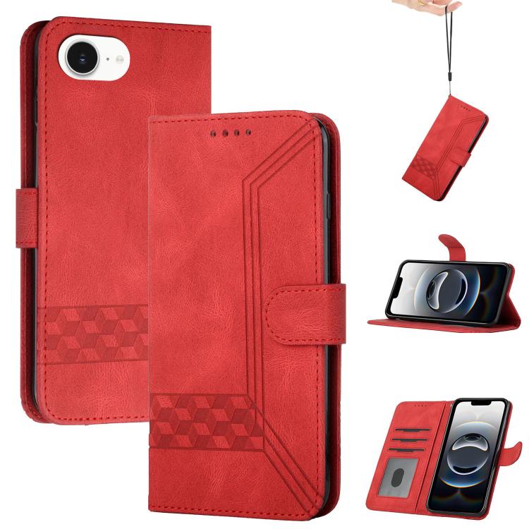 Cubic Skin Feel Flip Leather Phone Case, For iPhone 17 Pro Max, For iPhone 17 Pro, For iPhone 17, For iPhone 17 Air