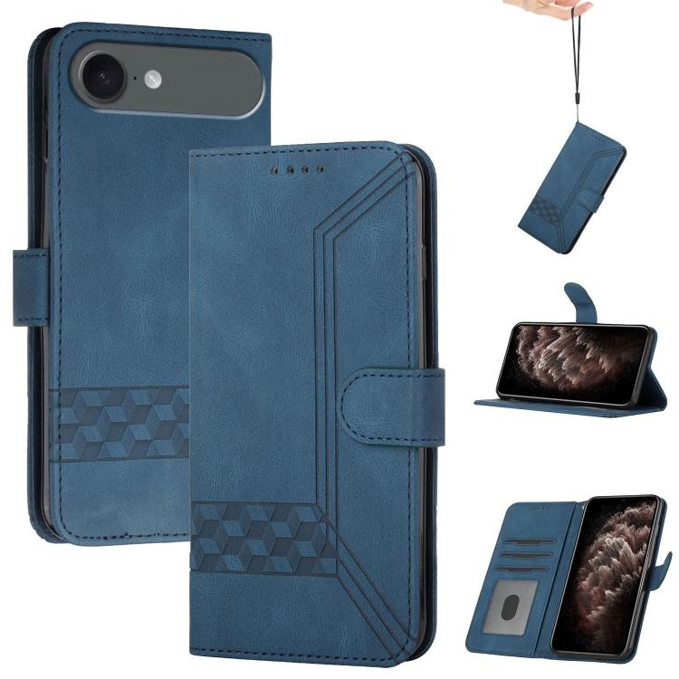 Cubic Skin Feel Flip Leather Phone Case, For iPhone 17 Pro Max, For iPhone 17 Pro, For iPhone 17, For iPhone 17 Air