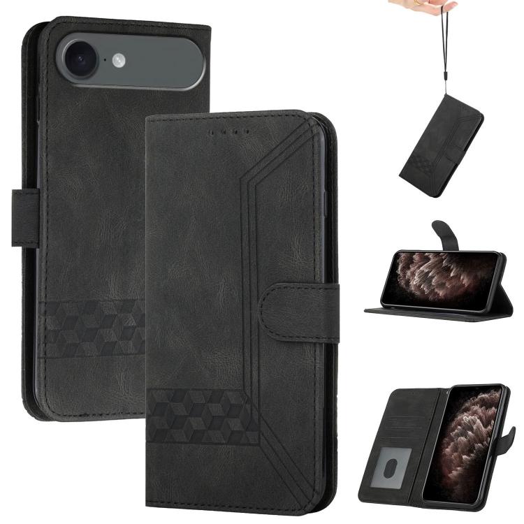 Cubic Skin Feel Flip Leather Phone Case, iPhone 16e, For iPhone 16 Pro Max, For iPhone 16 Pro, For iPhone 16 Plus