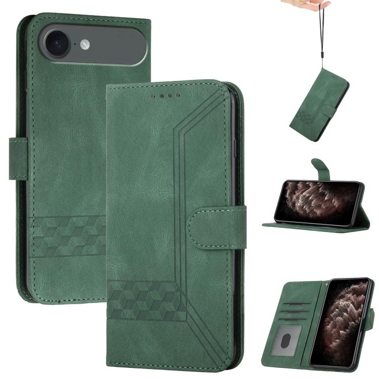 Cubic Skin Feel Flip Leather Phone Case, For iPhone 17 Pro Max, For iPhone 17 Pro, For iPhone 17, For iPhone 17 Air