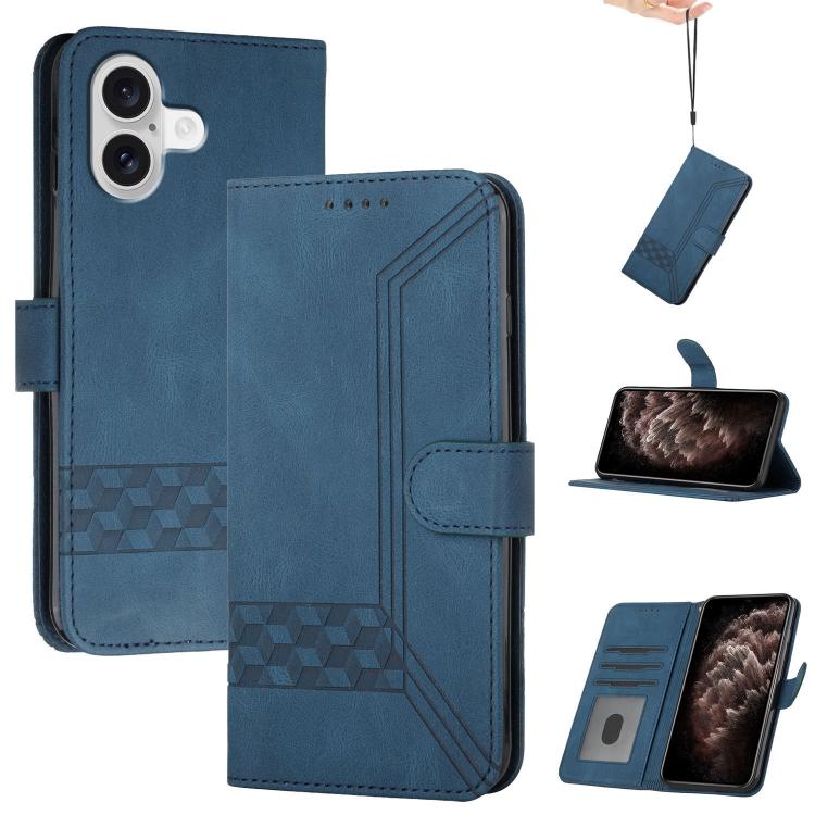 Cubic Skin Feel Flip Leather Phone Case, For iPhone 17 Pro Max, For iPhone 17 Pro, For iPhone 17, For iPhone 17 Air