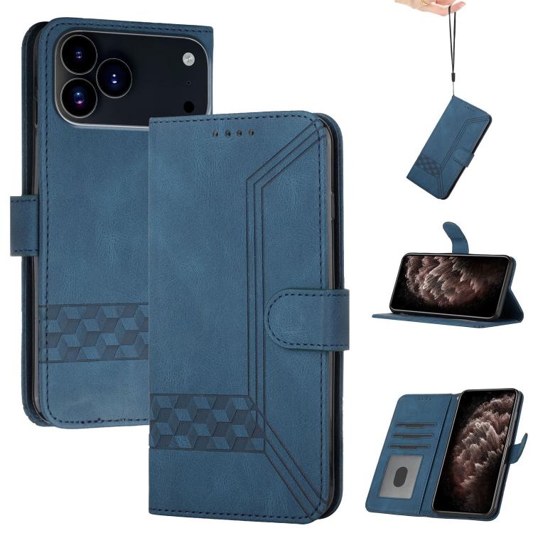 Cubic Skin Feel Flip Leather Phone Case, For iPhone 17 Pro Max, For iPhone 17 Pro, For iPhone 17, For iPhone 17 Air