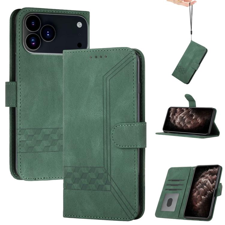 Cubic Skin Feel Flip Leather Phone Case, For iPhone 17 Pro Max, For iPhone 17 Pro, For iPhone 17, For iPhone 17 Air