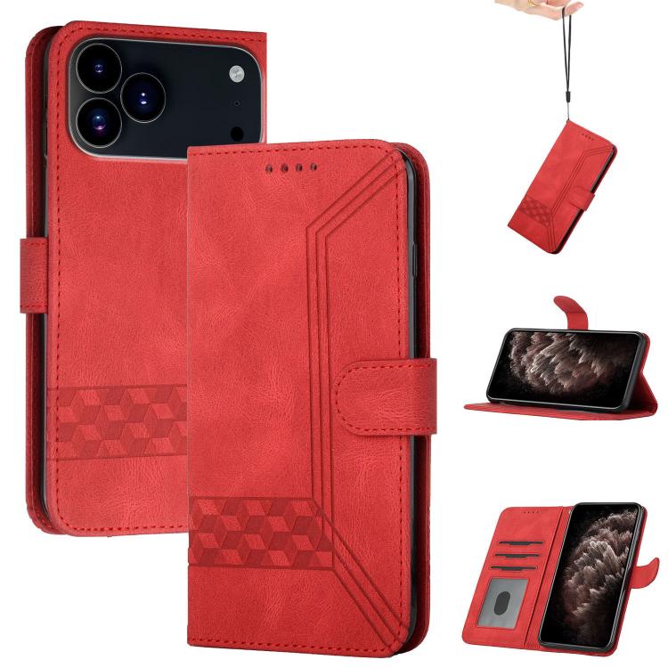 Cubic Skin Feel Flip Leather Phone Case, For iPhone 17 Pro Max, For iPhone 17 Pro, For iPhone 17, For iPhone 17 Air