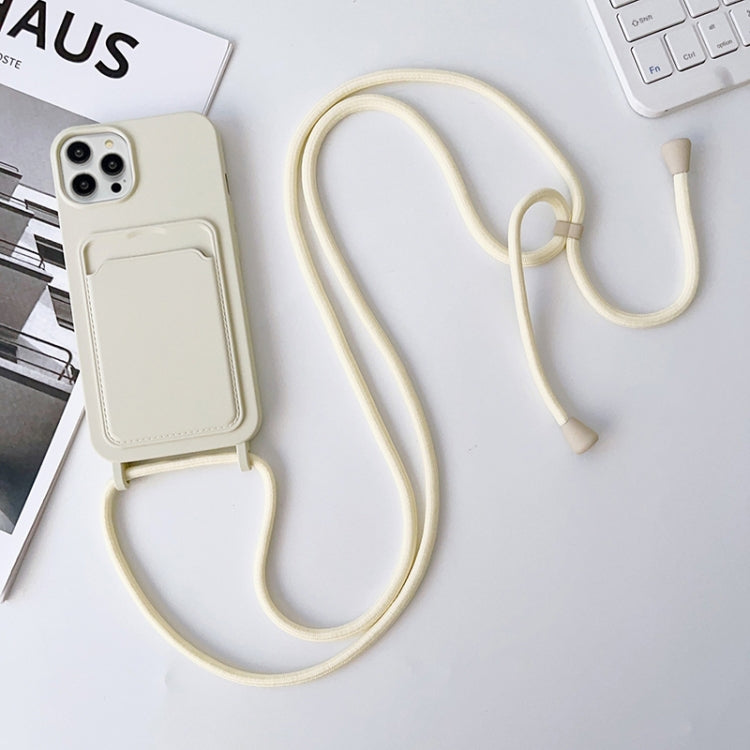 Crossbody Lanyard Elastic Silicone Card Holder Phone Case, For iPhone 15 Pro Max