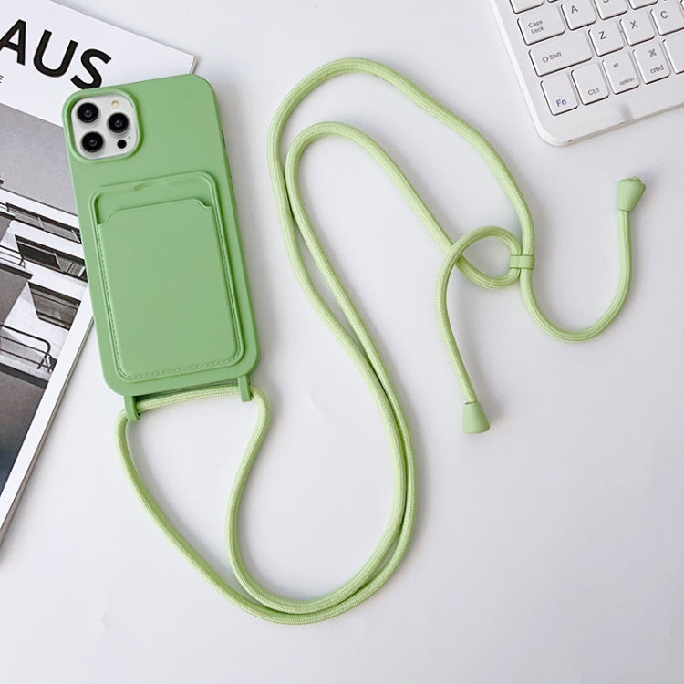 Crossbody Lanyard Elastic Silicone Card Holder Phone Case, For iPhone 15 Pro Max