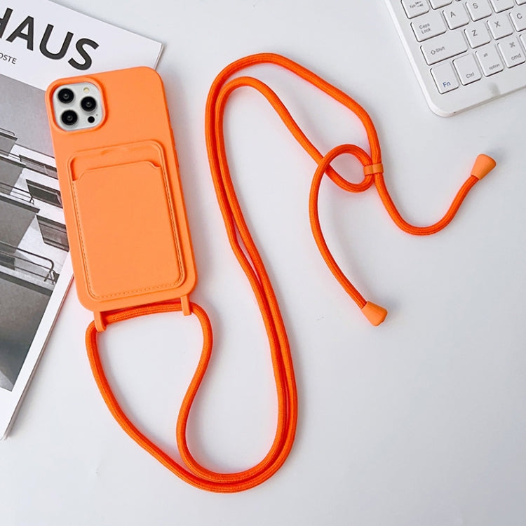 Crossbody Lanyard Elastic Silicone Card Holder Phone Case, For iPhone 15 Pro Max