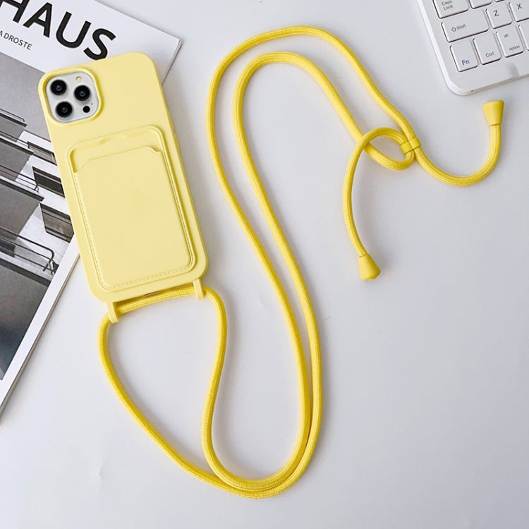 Crossbody Lanyard Elastic Silicone Card Holder Phone Case, For iPhone 15 Pro
