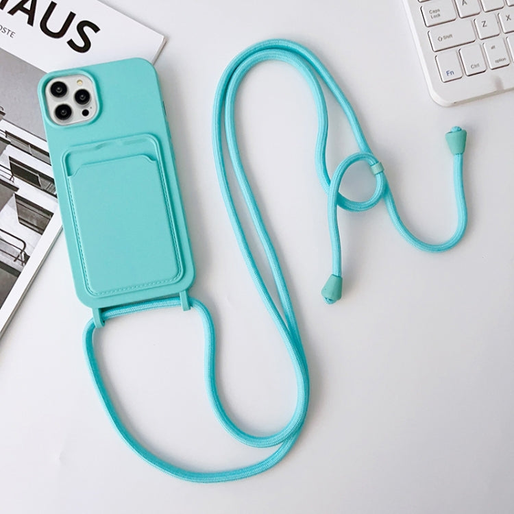 Crossbody Lanyard Elastic Silicone Card Holder Phone Case, For iPhone 15 Pro