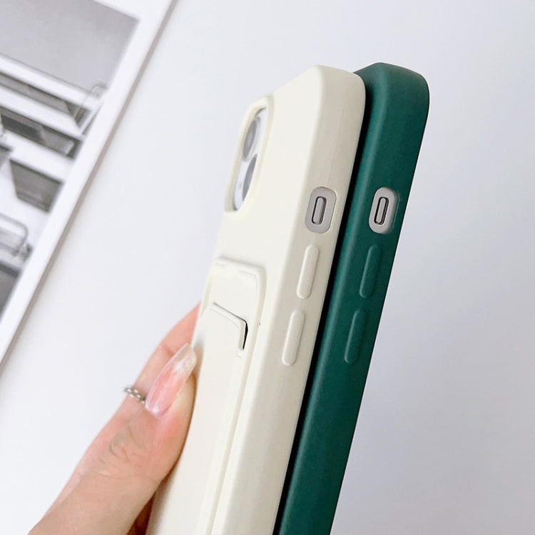 Crossbody Lanyard Elastic Silicone Card Holder Phone Case, For iPhone 15 Pro