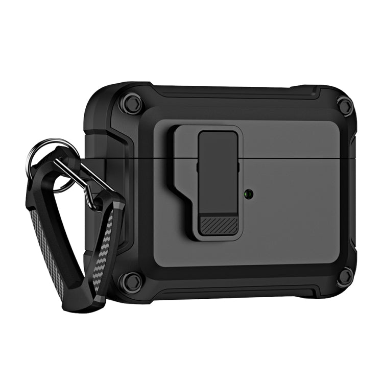 Étui de protection pour écouteurs Bluetooth sans fil en TPU et PC avec verrouillage et crochet, pour AirPods Pro 2