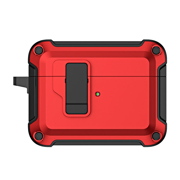TPU + PC Wireless Bluetooth Earphone Protective Case with Switch Lock & Hook, For AirPods Pro 2