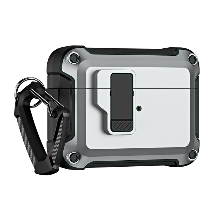 Étui de protection pour écouteurs Bluetooth sans fil en TPU et PC avec verrouillage et crochet, pour AirPods Pro 2