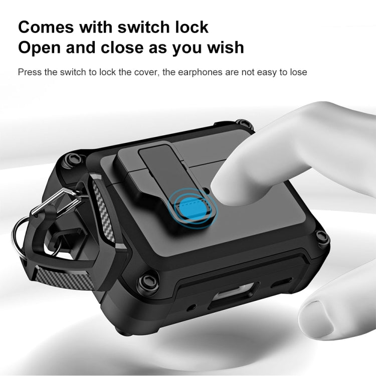 Étui de protection pour écouteurs Bluetooth sans fil en TPU et PC avec verrouillage et crochet, pour AirPods Pro 2