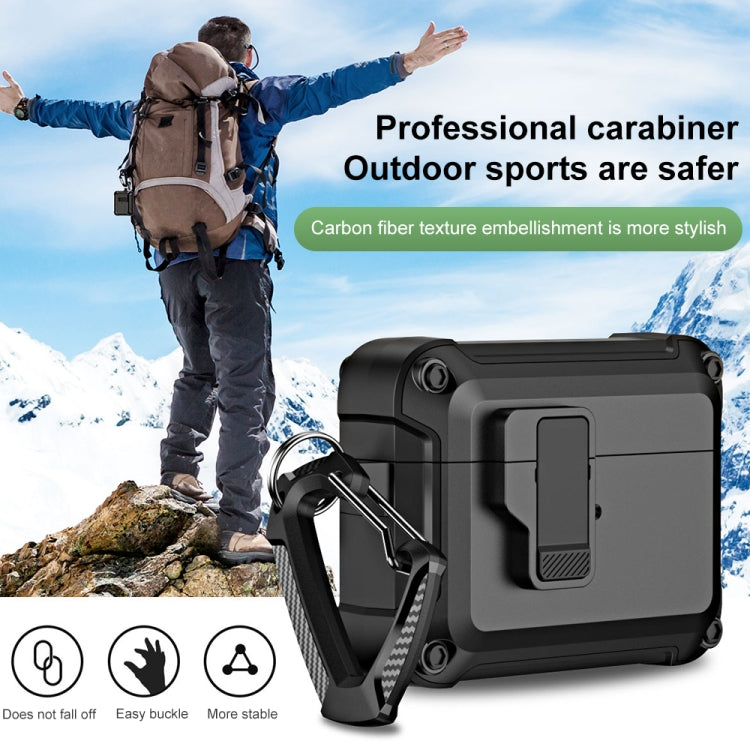 Étui de protection pour écouteurs Bluetooth sans fil en TPU et PC avec verrouillage et crochet, pour AirPods Pro 2