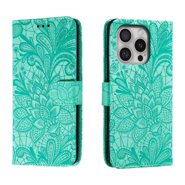 Lace Flower Embossing Flip Leather Phone Case, For iPhone 16e, For iPhone 16 Pro Max, For iPhone 16 Pro, For iPhone 16 Plus