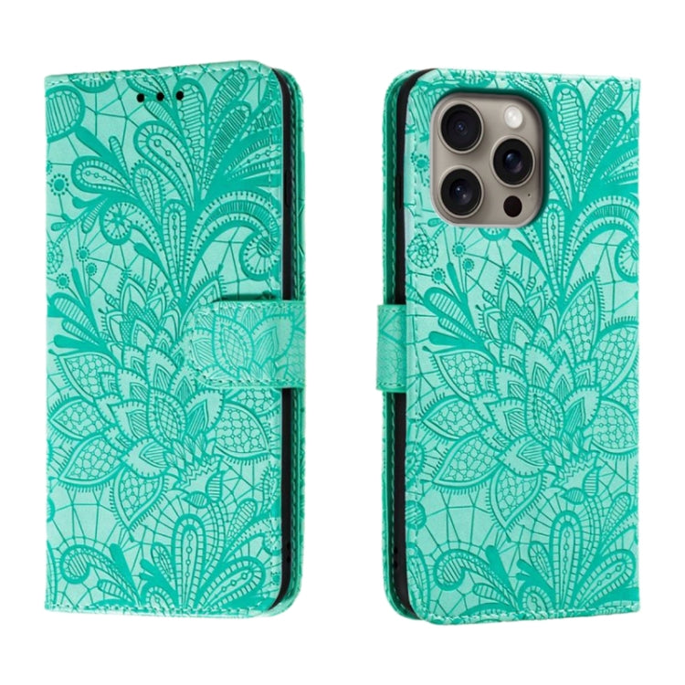 Lace Flower Embossing Flip Leather Phone Case, For iPhone 16e, For iPhone 16 Pro Max, For iPhone 16 Pro, For iPhone 16 Plus