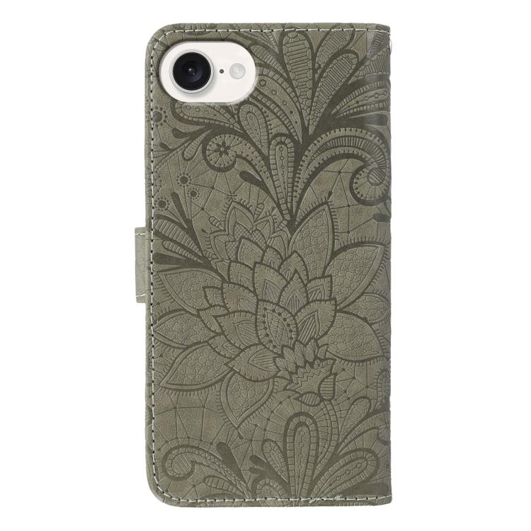 Lace Flower Embossing Flip Leather Phone Case, For iPhone 16e, For iPhone 16 Pro Max, For iPhone 16 Pro, For iPhone 16 Plus
