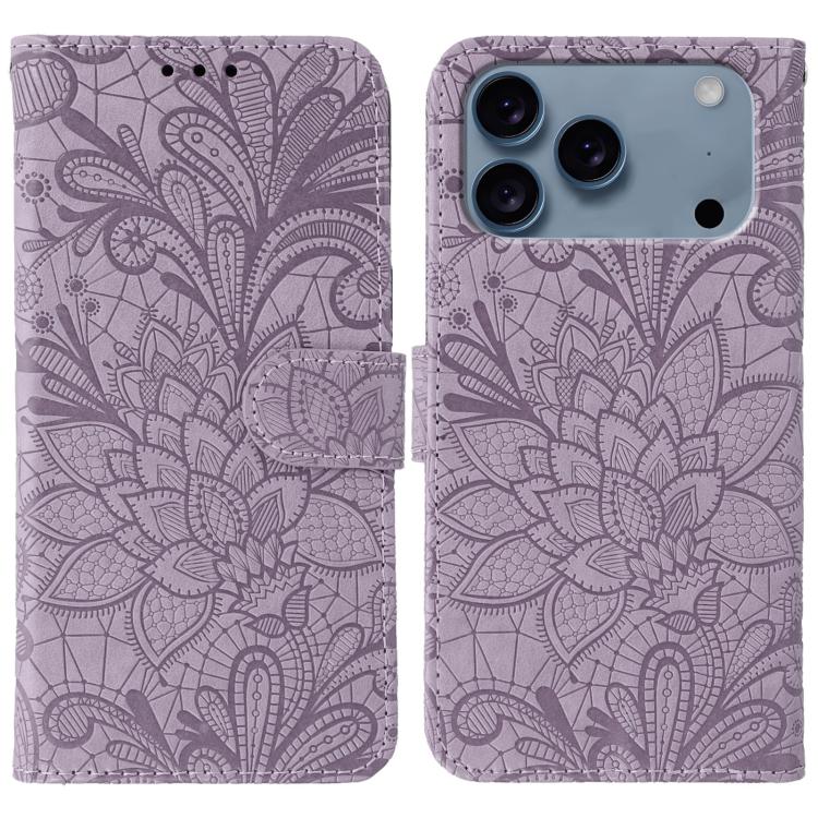 Lace Flower Embossing Flip Leather Phone Case, For iPhone 17 Pro Max, For iPhone 17 Pro, For iPhone 17, For iPhone 17 Air