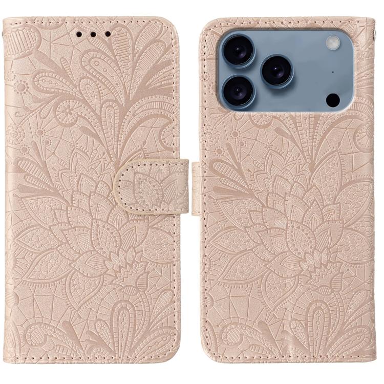 Lace Flower Embossing Flip Leather Phone Case, For iPhone 17 Pro Max, For iPhone 17 Pro, For iPhone 17, For iPhone 17 Air